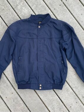 Vintage Navy Bomber Jacket | Classic Lightweight Harrington Coat, S/M